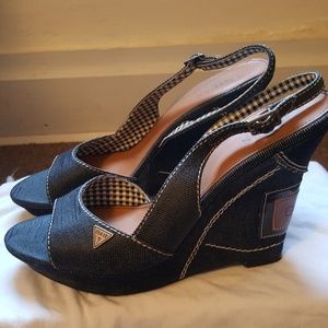 Guess denim wedges